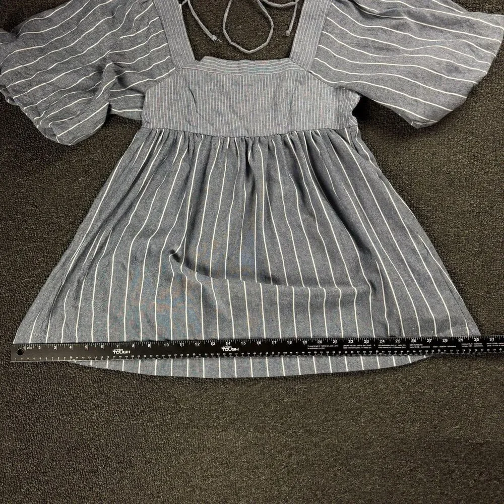 Free People Gigi Tunic Size XS Striped Puff Sleeve Fairy Cottagecore Boho